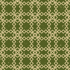 Ornamental grunge vintage textured green background. Scratched old seamless