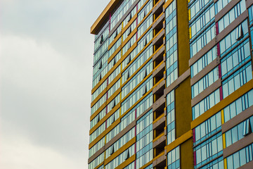 the glass color office building