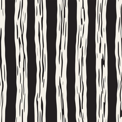 Fototapeta premium Decorative seamless pattern with doodle lines. Hand painted grungy wavy stripes background. Trendy endless freehand texture