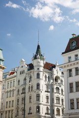 beautiful old building with a spire at the Am Hof in Vienna
