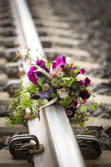 Flowers on Train Track