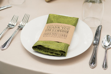 Thank You Label Place Setting