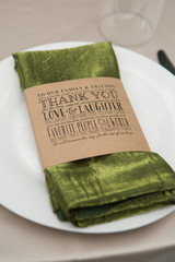 Thank You Label Place Setting
