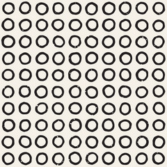 Hand drawn style ethnic seamless pattern. Abstract geometric tiling background in black and white. Vector freehand doodle texture.