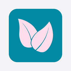 Obraz premium Leaf icon. Fresh natural product symbol. Organic product sign. Flat design style.