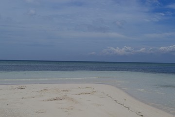 Philippines beach with coconut and ocean view