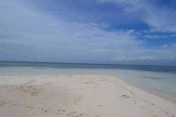 Philippines beach with coconut and ocean view