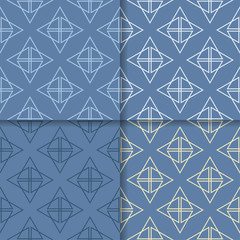 Seamless pattern. Set Colored geometric background
