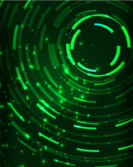 Neon circles abstract background