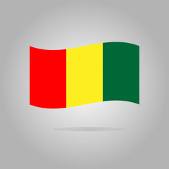 Fototapeta premium Flag of Guinea illustration design