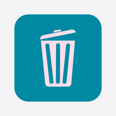 Trash can icon. Delete, Move to Trash, clear the disk space. Vector illustration.