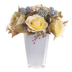 Floral composition with yellow roses