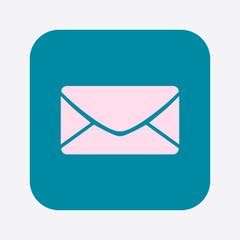Flat  icon of letter.Mail icon. Vector symbol. 
