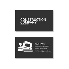 Simple business card of construction company