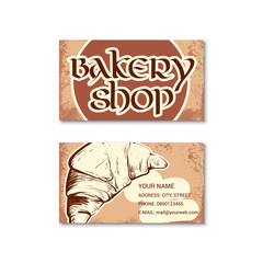 Business card for bakery shop