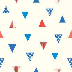 Seamless pattern of america national flag  symbol