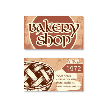 Business card for bakery shop