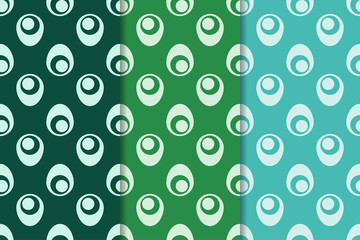 Colored collection of geometric seamless patterns