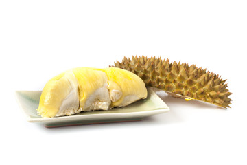 Naklejka premium freshness durian fruit on white background