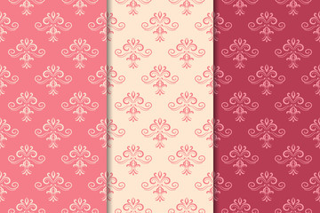 Floral seamless pattern. Red wallpaper