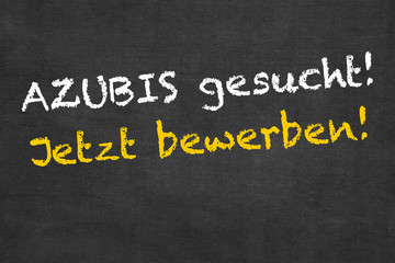 Obraz premium Azubis gesucht-jetzt bewerben!