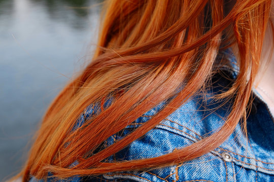 Ginger Hair Closeup, Outdoor Image