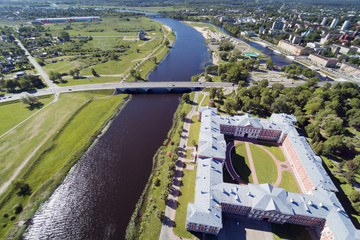 Jelgava city aerial view, Latvia.