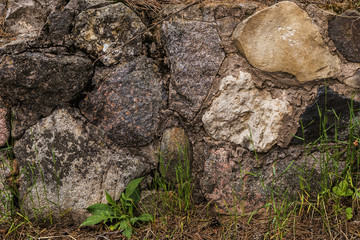 Old stone wall fragment