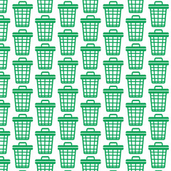 Pattern background trash bin icon