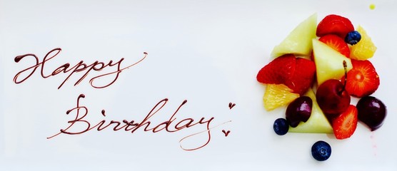 birthday message with chocolate 