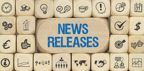 News Releases / Würfel mit Symbole