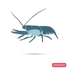 Lobster color flat icon for web and mobile design