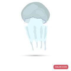 Jellyfish color flat icon for web and mobile design