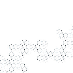 Hexagonal structure molecule dna of neurons system, genetic and chemical compounds. Illustration