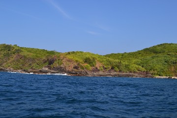 Ocean view onto island