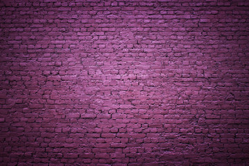 Purple brick wall as a background for design