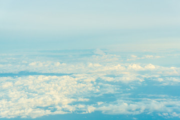 Skyline view above of cloud