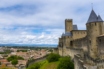Fototapeta na wymiar Castle of Carcassonne, France