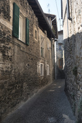 Fototapeta na wymiar Asso (Como, Italy), typical old street