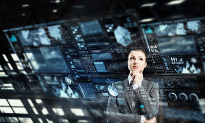 Innovative technologies as symbol for progress. Mixed media