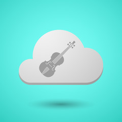 Vectorial cloud with  a violin