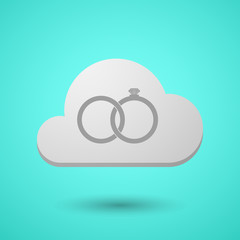 Vectorial cloud with  two bonded wedding rings