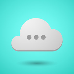 Vectorial cloud with  an ellipsis orthographic sign