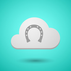 Vectorial cloud with  a horseshoe sign