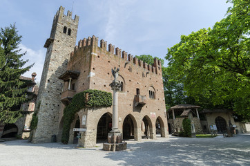 Obraz premium Partial view of the ancient village of Grazzano Visconti