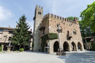 Obraz premium Partial view of the ancient village of Grazzano Visconti