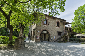 Obraz premium Partial view of the ancient village of Grazzano Visconti