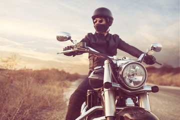 Retro Motorbike Rider