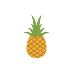 Pineapple tropical fruit. Vector object. Health symbol.