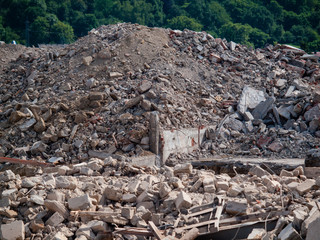 Bauschutt von Abriss Geb&auml;ude
